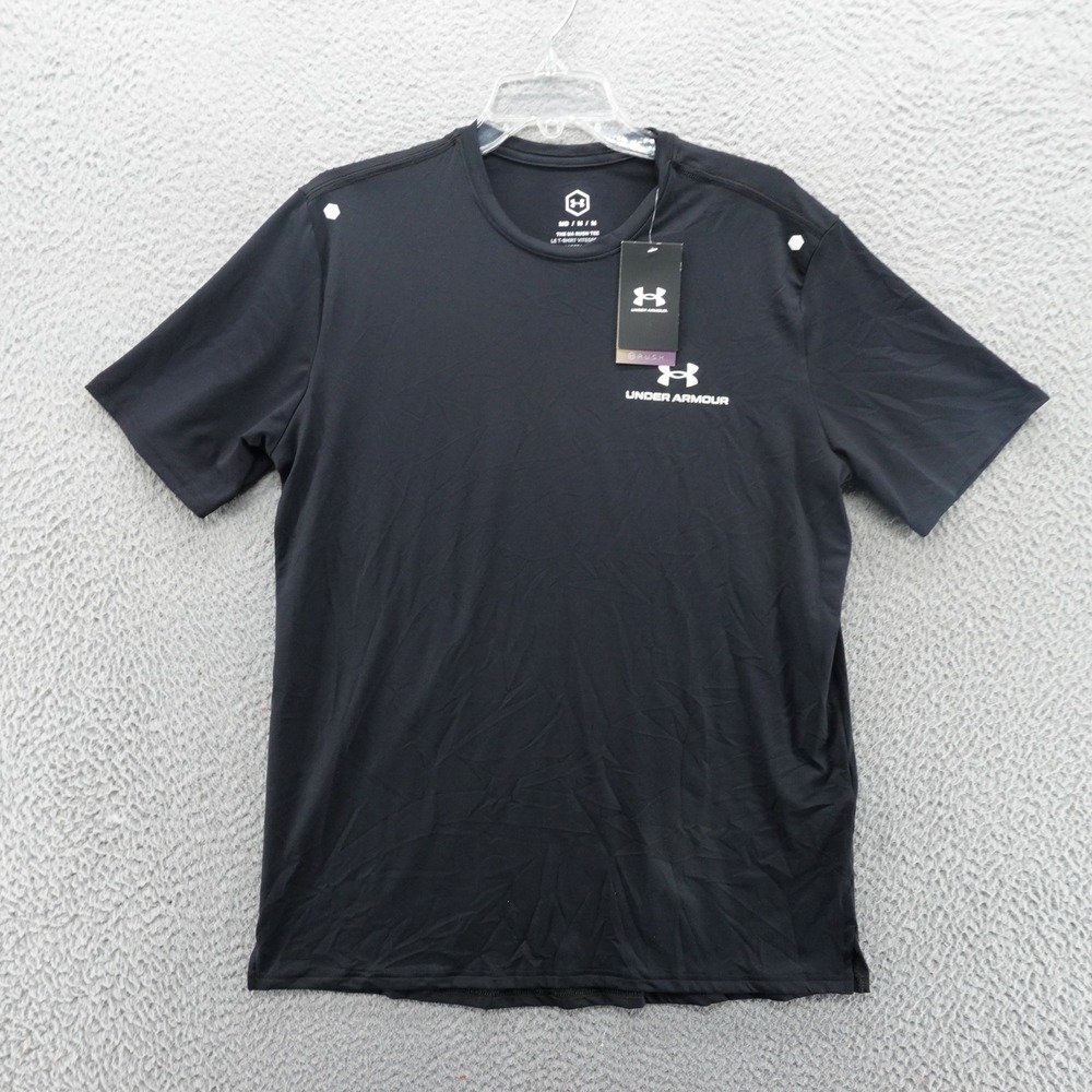 Under Armour Mens Rush Energy Black Loose Fit T-Shirt Medium Tee NEW